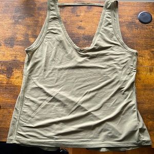 Olive Green Mesh Victoria’s Secret Sport Tank - M